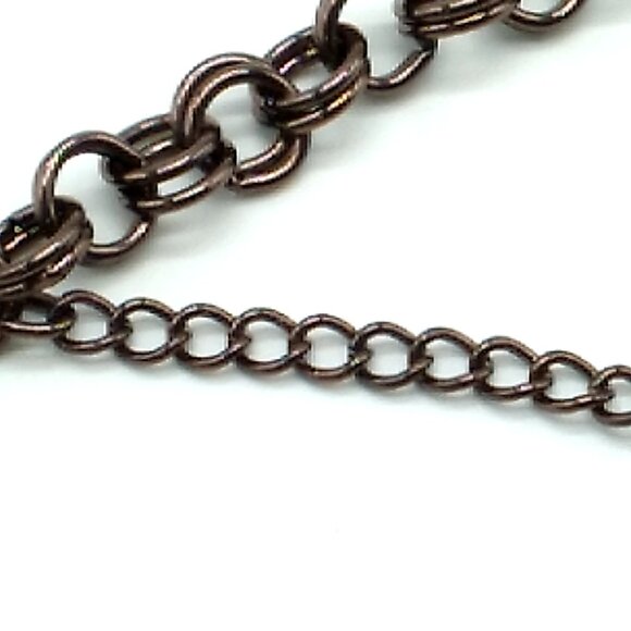 Dana Buchman Statement Necklace Faceted Octagon Crystals Gunmetal Chain NWOT - Picture 10 of 12